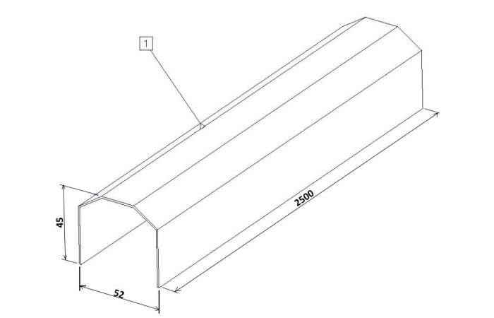 UKK4545M2.5  KAABLIKATE 45MM