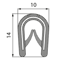 ÄÄREKAITSE 1.0-4.0MM RAL 9005 MUST RULL 10M